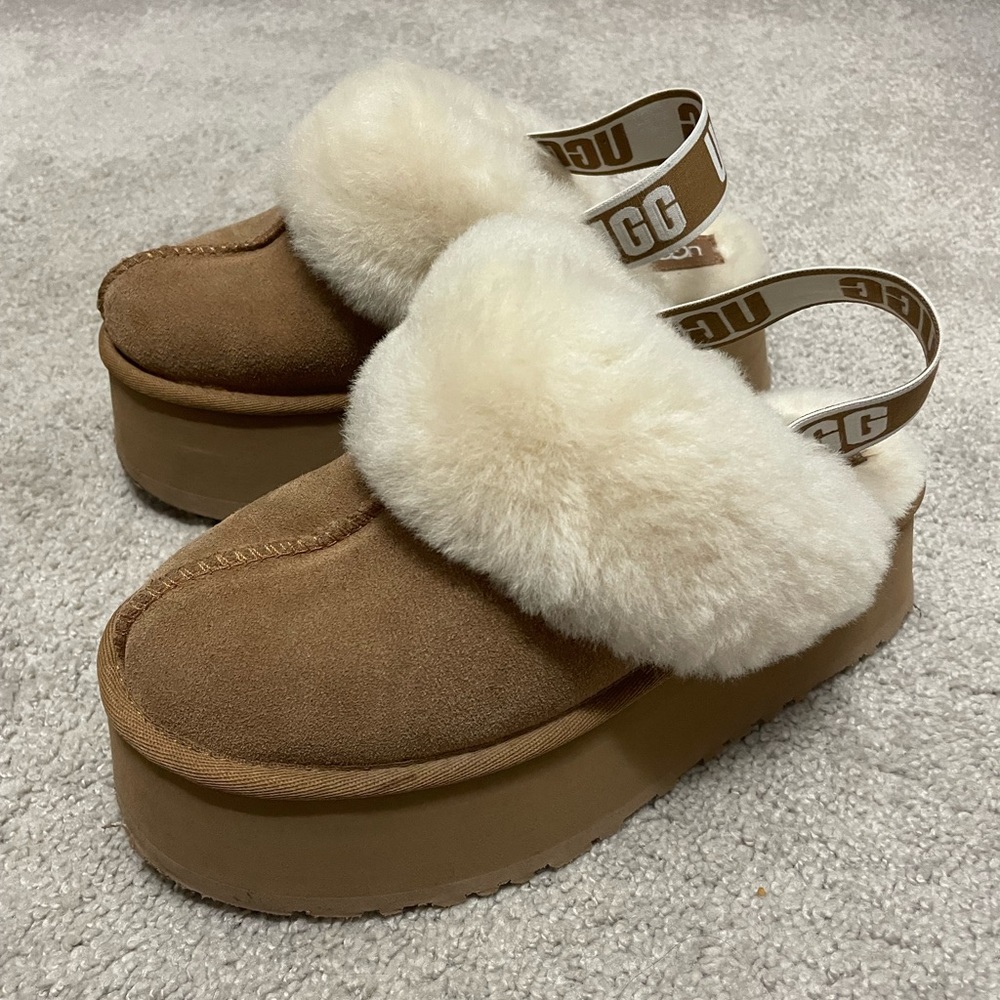 UGG Funkette Platform Sling Back Slippers